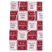 Naughty List 100% Kohle | Weihnachten Mittlere Geschenktüte (Rückseite)