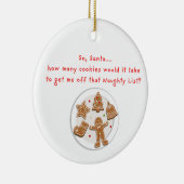 Naughty List Bribe Keramik Ornament (Rechts)