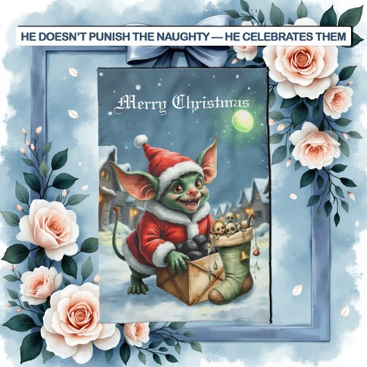 Naughty List Delivery: The Goblin Clause Chronicle Geschirrtuch