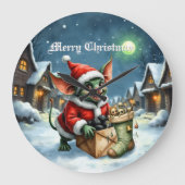 Naughty List Delivery: The Goblin Clause Chronicle Große Wanduhr (Vorderseite)