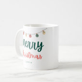 Naughty List Frohe Weihnachts-Tasse Kaffeetasse (Vorderseite Links)