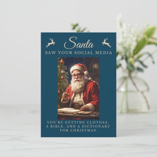 Naughty List Funny Sarcastic Weihnachten (Stehend Vorderseite)