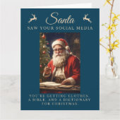 Naughty List Funny Sarcastic Weihnachten Karte (Gelbe Blume)