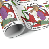 Naughty List Geschenkpapier (Rolleneckpunkt)