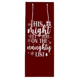 Naughty List Geschenktüte Für Weinflaschen