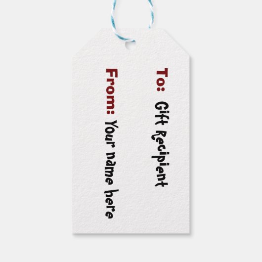 Naughty List Gremlin Geschenkanhänger (Rückseite)