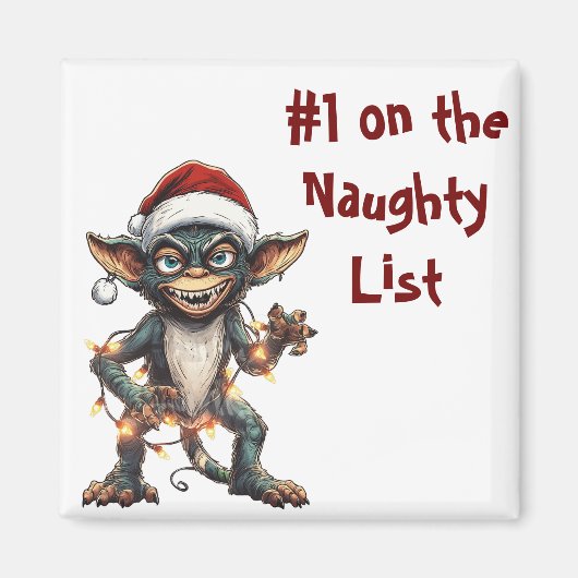 Naughty List Gremlin Magnet (Vorne)