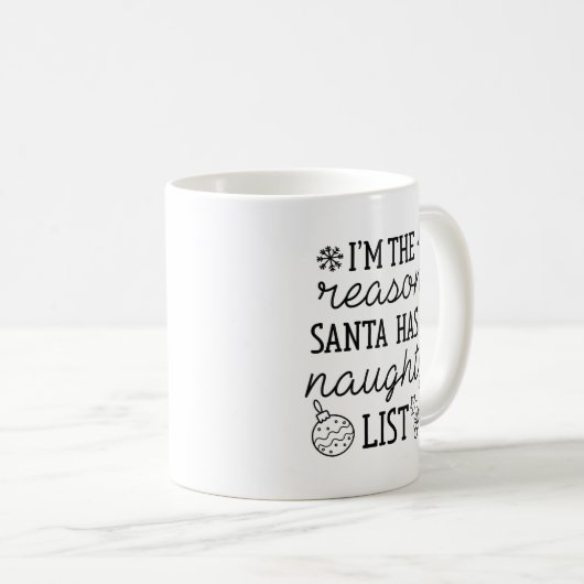 Naughty List Kaffeetasse (VorderseiteRechts)