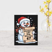 Naughty List Kids Who Say 67 Christmas Six Seven S Karte (Gelbe Blume)