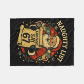 Naughty List Kids Who Say 67 Funny Teacher Christm Fleecedecke (Vorderseite (Horizontal))