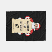 Naughty List Kids Who Say 67 Santa Meme Christmas Fleecedecke (Vorderseite (Horizontal))