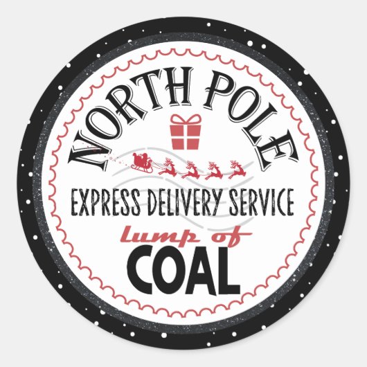 Naughty List | Kohlefänge aus dem Nordpol Runder Aufkleber (Vorderseite)