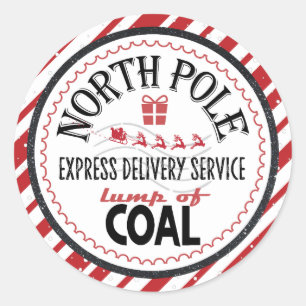 Naughty List   Kohlefänge aus dem Nordpol Runder Aufkleber