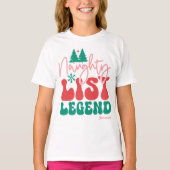 Naughty List Legend - Funny Personalisiert Christm T-Shirt (Vorderseite)