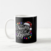 Naughty List Legend Xmas Lights Buffalo Plaid Red  Kaffeetasse (Links)