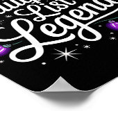 Naughty List Legend Xmas Lights Buffalo Plaid Red Poster (Ecke)