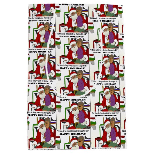 Naughty List Mittlere Geschenktüte (Vorderseite)