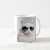 Naughty List Niedlich Cat Foto Weihnachten Kaffeetasse (VorderseiteRechts)