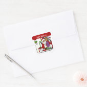Naughty List Quadratischer Aufkleber (Umschlag)