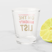 NAUGHTY LIST SCHNAPSGLAS (Rückseite)