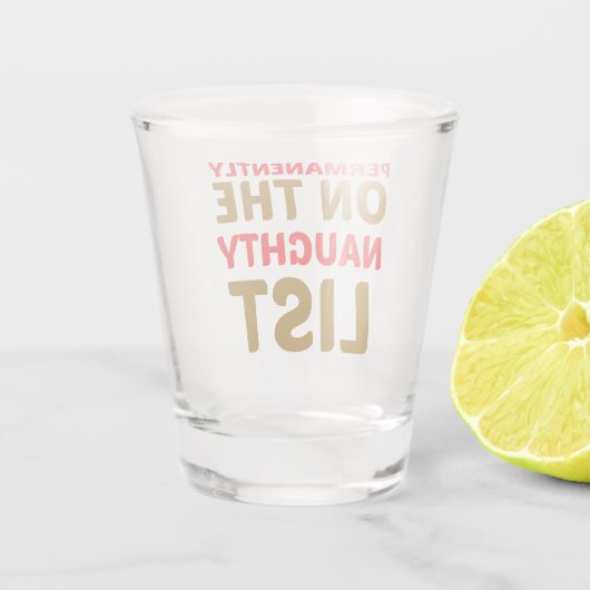 NAUGHTY LIST SCHNAPSGLAS (Rückseite)