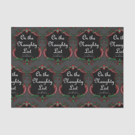 Naughty List Seidenpapier (Vorderseite)