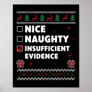 Naughty List zu hässlichen Weihnachten Design unzu Poster