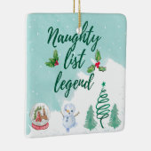 Naughty-Liste Keramikornament (Rechts)