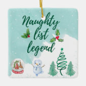 Naughty-Liste Keramikornament (Vorderseite)