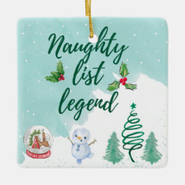 Naughty-Liste Keramikornament
