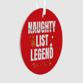 Naughty-Liste Ornament (Vorderseite)