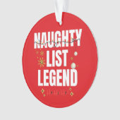Naughty-Liste Ornament (Vorderseite)