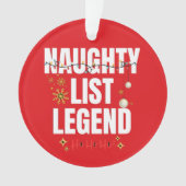 Naughty-Liste Ornament (Vorderseite)