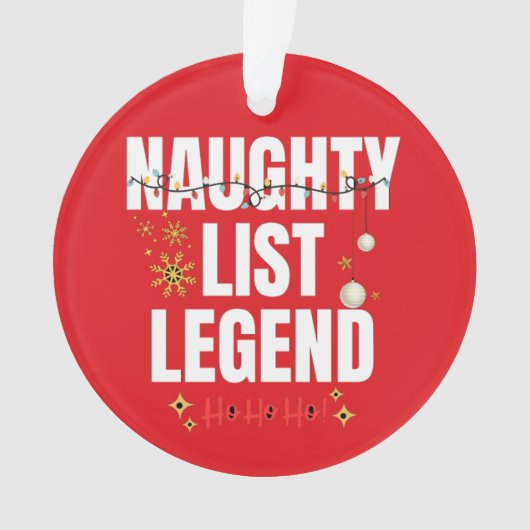 Naughty-Liste Ornament (Vorderseite)