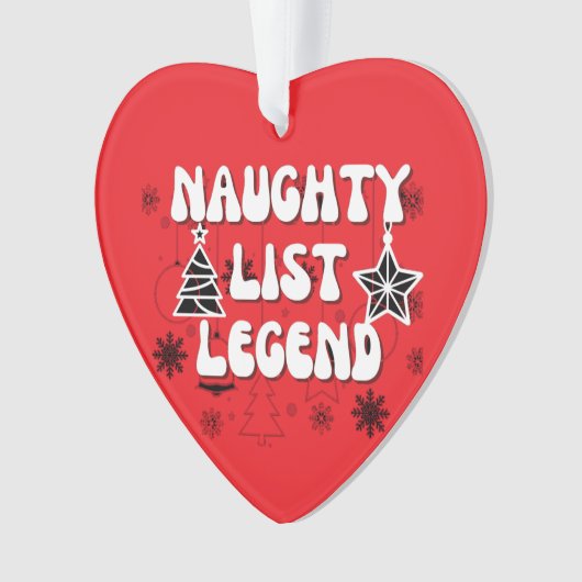 Naughty-Liste Ornament (Vorderseite)