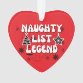 Naughty-Liste Ornament (Vorderseite)
