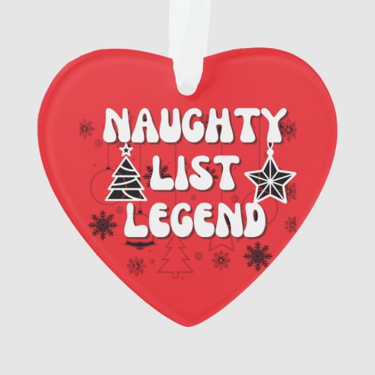 Naughty-Liste Ornament (Rückseite)