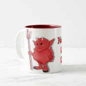 Naughty Little Devil Zweifarbige Tasse (Vorderseite Links)