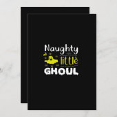 Naughty Little Ghoul Feiertagskarte (Vorne/Hinten)