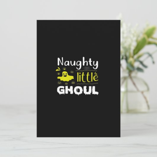 Naughty Little Ghoul Feiertagskarte (Stehend Vorderseite)