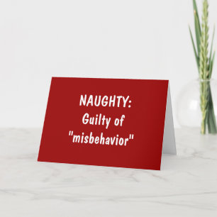 "NAUGHTY ME - NUR EIN SPASS VON SPASS" FEIERTAGSKARTE