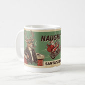 Naughty Me Santa's Harley Vintage Christmas Coffee Kaffeetasse (Vorderseite Links)