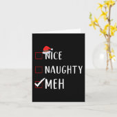 Naughty Meh List Funny Christmas Karte (Gelbe Blume)