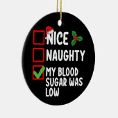 Naughty mein Blutzucker war Diabetes Chris Keramik Ornament (Rechts)