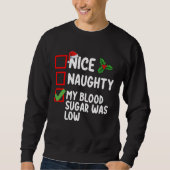 Naughty mein Blutzucker war Diabetes Chris Sweatshirt (Vorderseite)