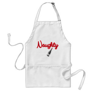 Naughty mit Weinflasche Schürze