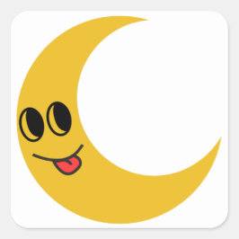 Naughty Moon Sleep Tracker Journal-Aufkleber Quadratischer Aufkleber