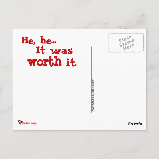 Naughty Mr. Rogers Postkarte (Rückseite)