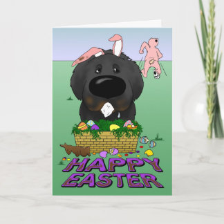 Naughty Newfie Happy Oaster Feiertagskarte