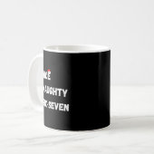 Naughty Nice 67 Christmas Checklist Fun Six Seven Kaffeetasse (Vorderseite Links)